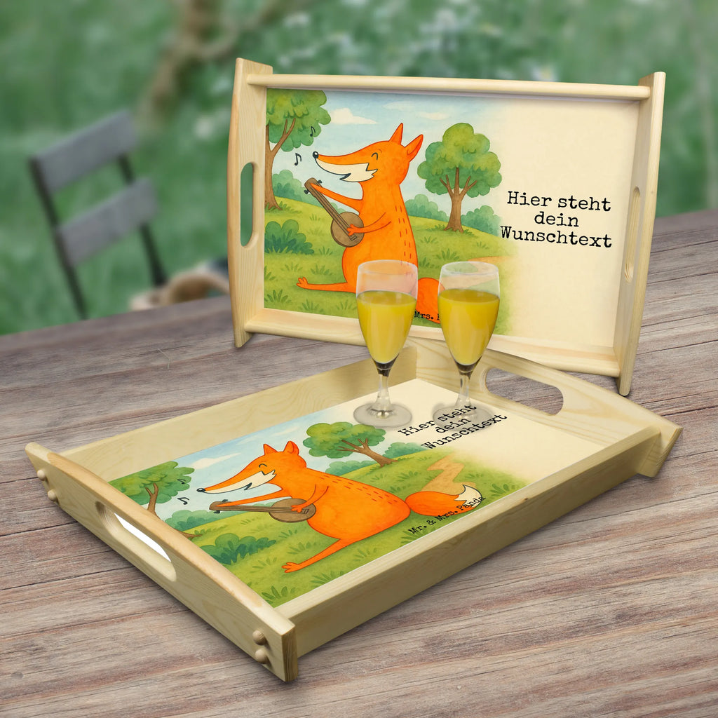 Personalised serving tray Fox guitar Design Serviertablett mit Namen, Personalisiertes Tablett, Personalisiertes Serviertablett, Personalisiertes Frühstückstablett, Personalisiertes Küchentablett, Personalisiertes Holztablett, Personalisiertes Dekotablett, Tablett mit Namen, Fuchs, Füchse, Sängerin, Gitarre, Geschenk Musiker, Musikerin, Musik Spruch, Sänger