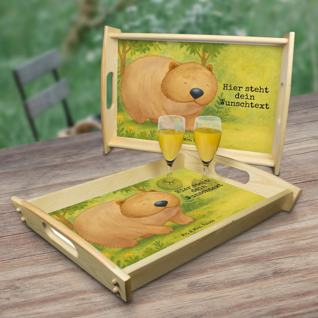 Personalised serving tray Wombat Design Personalisiertes Tablett, Personalisiertes Dekotablett, Personalisiertes Küchentablett, Personalisiertes Frühstückstablett, Personalisiertes Holztablett, Serviertablett mit Namen, Tablett mit Namen, Personalisiertes Serviertablett, Tiermotive, Gute Laune, lustige Sprüche, Tiere, Motivation, Spruch, Das Leben ist schön, Australien, Wombat