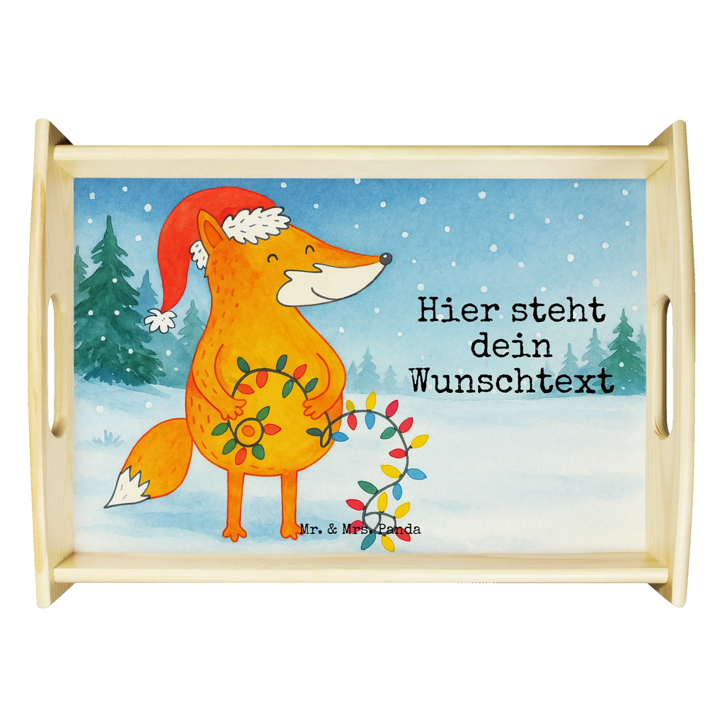 Personalisiertes Serviertablett Fuchs Weihnachten Design Personalisiertes Dekotablett, Personalisiertes Holztablett, Personalisiertes Serviertablett, Serviertablett mit Namen, Personalisiertes Frühstückstablett, Tablett mit Namen, Personalisiertes Küchentablett, Personalisiertes Tablett, Winter, Weihnachten, Weihnachtsdeko, Nikolaus, Advent, Heiligabend, Wintermotiv, Geschenk Weihnachten, Spruch schön, Fuchs, Weihnachtszeit, Weihnachtsmann, Füchse