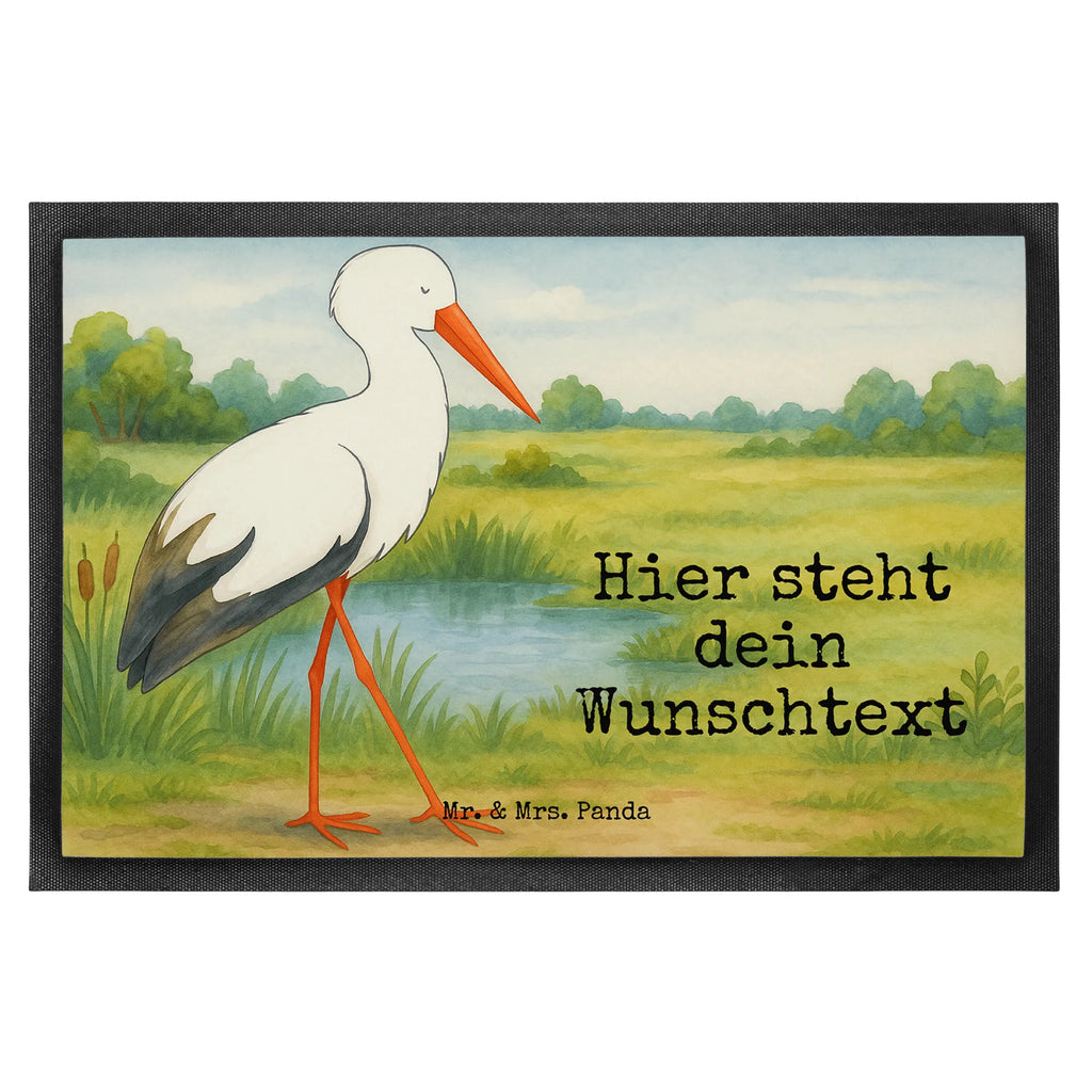 Spersonalizowana wycieraczka Bocian Design Personalisiert, Fußmatte bedrucken, Haustürmatte personalisiert, Namensfussmatte, Fußmatte mit Namen, Personalisierte Fußmatte, Personalisieruung, Türvorleger personalisiert, Wunschnamen, Türvorleger mit Namen, Bedrucken, Tiermotive, Gute Laune, lustige Sprüche, Tiere, Schwangerschaft, Geburt, Mütter, Mutter werden, Storch, Störche, Baby, Schwanger, Mutter, Babybauch