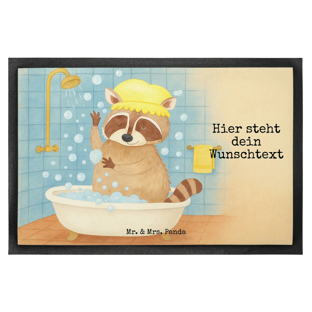 Personalisierte Fußmatte Waschbär Design Fußmatte bedrucken, Namensfussmatte, Wunschnamen, Personalisieruung, Haustürmatte personalisiert, Personalisiert, Bedrucken, Türvorleger personalisiert, Fußmatte mit Namen, Personalisierte Fußmatte, Türvorleger mit Namen, Tiermotive, Gute Laune, lustige Sprüche, Tiere, Seifenblasen, waschen, Fröhlich, Waschbär, Tagträumen, Plan