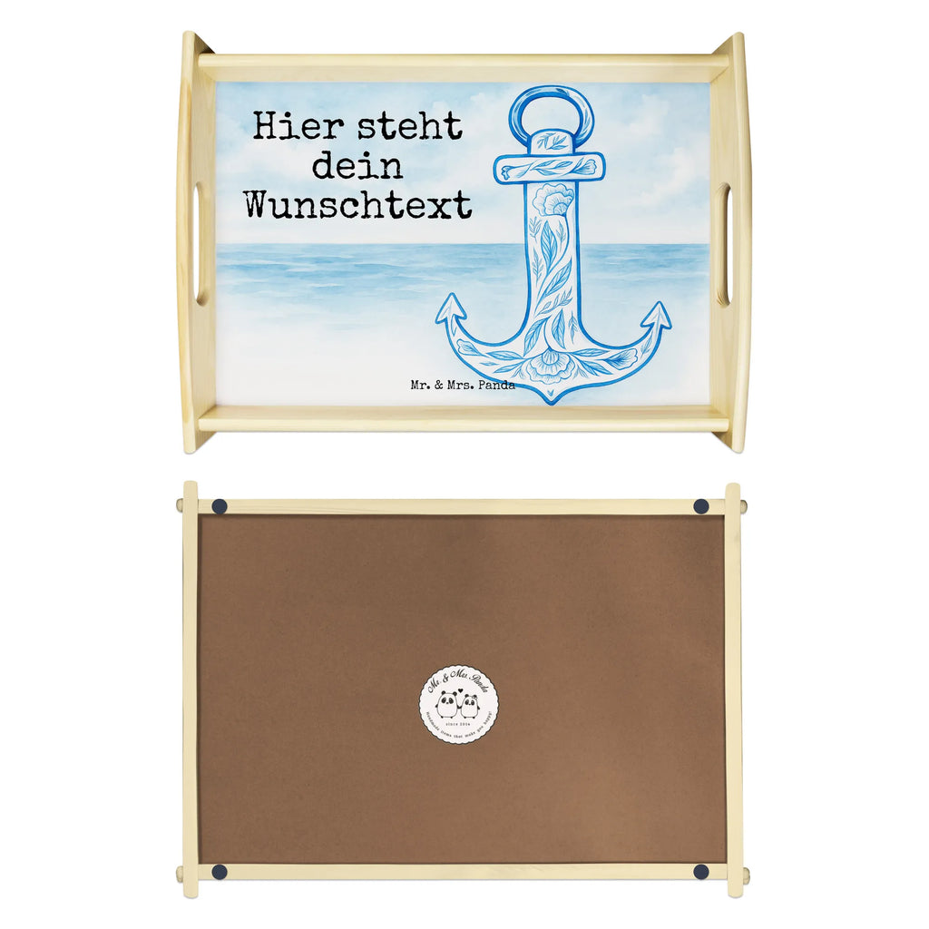 Personalisiertes Serviertablett Anker Blau Design Tablett mit Namen, Personalisiertes Holztablett, Personalisiertes Frühstückstablett, Personalisiertes Dekotablett, Personalisiertes Küchentablett, Personalisiertes Tablett, Personalisiertes Serviertablett, Serviertablett mit Namen, Tiermotive, Gute Laune, lustige Sprüche, Tiere