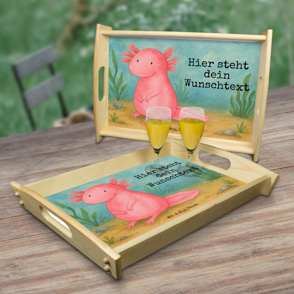 Personalised serving tray axolotl zero Design Serviertablett mit Namen, Personalisiertes Serviertablett, Personalisiertes Küchentablett, Personalisiertes Tablett, Personalisiertes Dekotablett, Personalisiertes Frühstückstablett, Tablett mit Namen, Personalisiertes Holztablett, Axolotl, Molch, Liebe, zufrieden, Axolot, Weisheit, vergnügt, Lebensstil, Lebensweisheit, Freundin, fröhlich