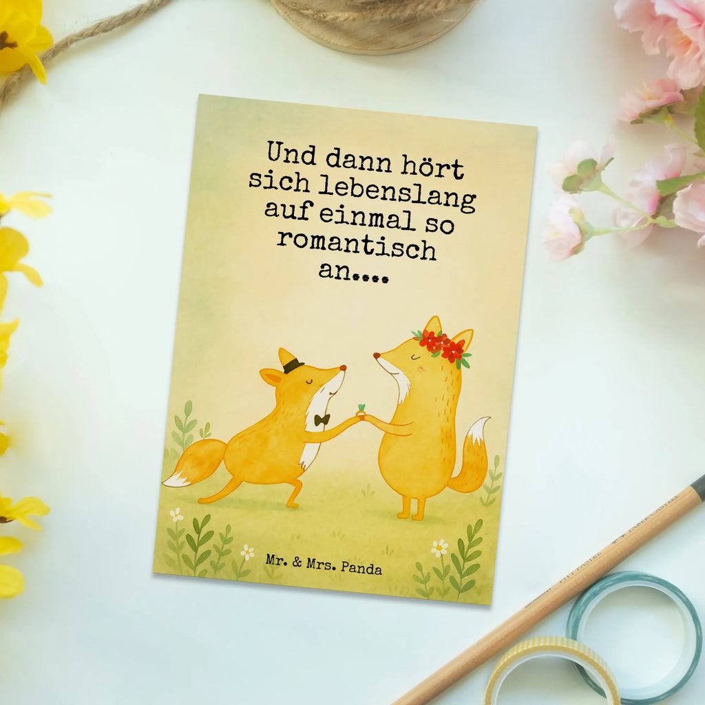 Postkarte Füchse Hochzeit Design Postkarte, Karte, Geschenkkarte, Grußkarte, Einladung, Ansichtskarte, Geburtstagskarte, Einladungskarte, Dankeskarte, Ansichtskarten, Einladung Geburtstag, Einladungskarten Geburtstag, Hochzeit, Hochzeitsgeschenk, Ehe, Hochzeitsfeier, Trauung, Trauungsgeschenk, Hochzeitskarte, Verlobungsfeier, Verlobungsgeschenk, Hochzeitsgeschenkideen, Hochzeitsgeschenke für Brautpaar