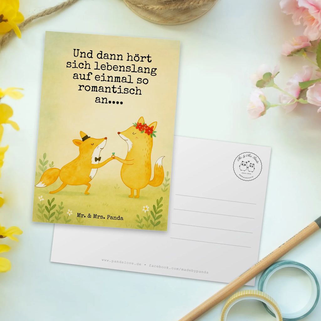 Postkarte Füchse Hochzeit Design Postkarte, Karte, Geschenkkarte, Grußkarte, Einladung, Ansichtskarte, Geburtstagskarte, Einladungskarte, Dankeskarte, Ansichtskarten, Einladung Geburtstag, Einladungskarten Geburtstag, Hochzeit, Hochzeitsgeschenk, Ehe, Hochzeitsfeier, Trauung, Trauungsgeschenk, Hochzeitskarte, Verlobungsfeier, Verlobungsgeschenk, Hochzeitsgeschenkideen, Hochzeitsgeschenke für Brautpaar
