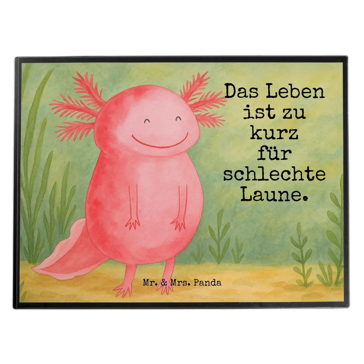 Desk pad axolotl Happy Design Mexican walking fish, salamander, Axelotl, marine animals, amphibian, good mood, tail