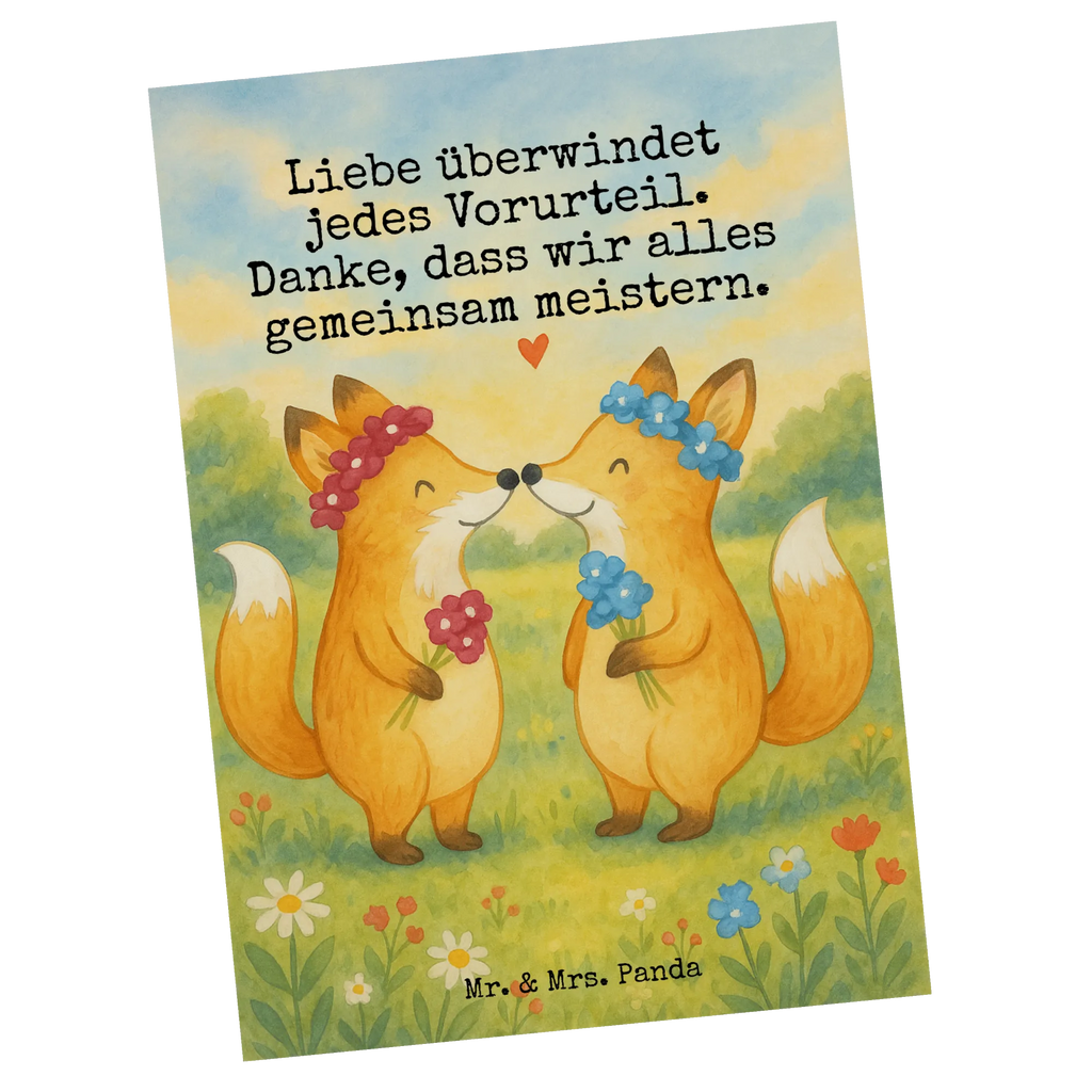 Postkarte Füchse Lesbian Pride Design Postkarte, Karte, Geschenkkarte, Grußkarte, Einladung, Ansichtskarte, Geburtstagskarte, Einladungskarte, Dankeskarte, Ansichtskarten, Einladung Geburtstag, Einladungskarten Geburtstag, Hochzeit, Hochzeitsgeschenk, Ehe, Hochzeitsfeier, Trauung, Trauungsgeschenk, Hochzeitskarte, Verlobungsfeier, Verlobungsgeschenk, Hochzeitsgeschenkideen, Hochzeitsgeschenke für Brautpaar