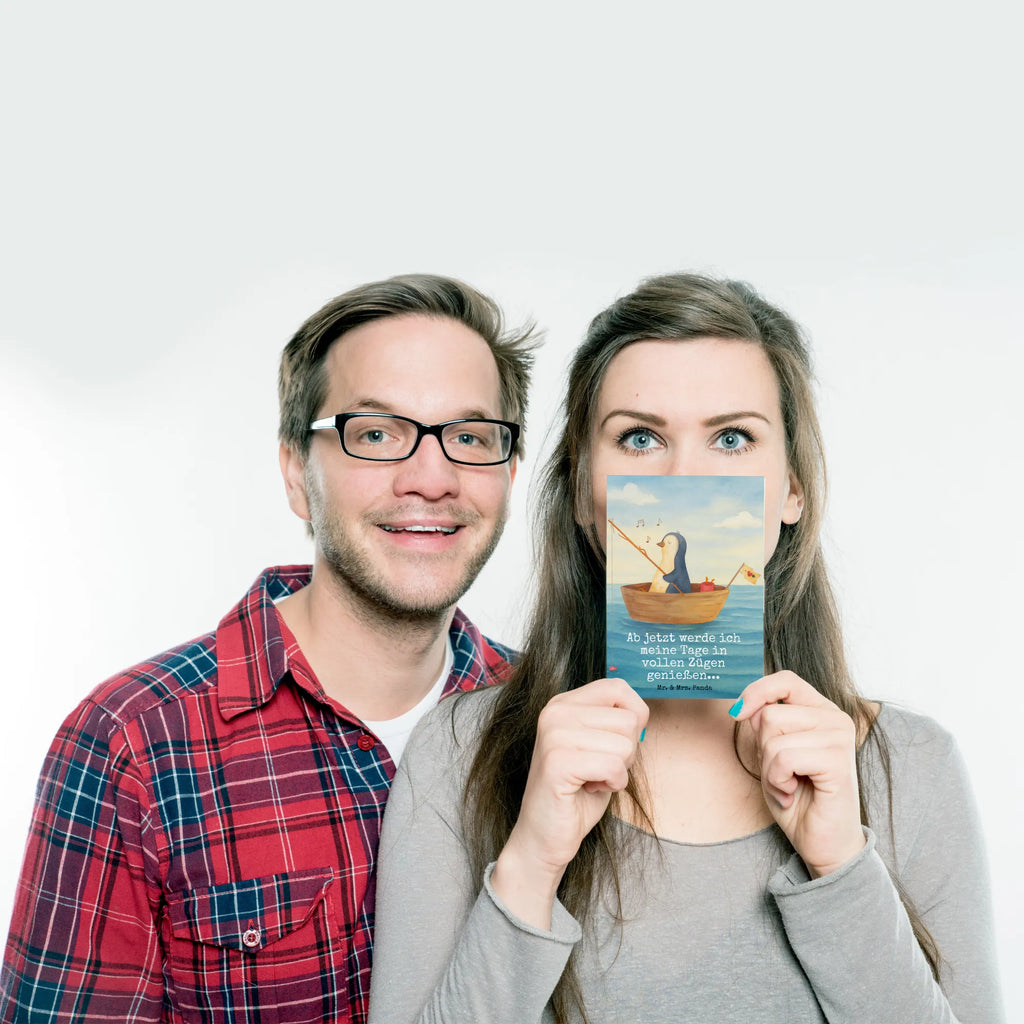 Pocztówka pingwin łódka wędkarska Design bildkarte, Ansichtskarte, Postkarte, Designkarte, Fotokarte, Ansichtskarten, spruchkarte, Kunstkarten, kunstkarte, Grußkarte, einzelkarte, Motivkarte, Postkarten, Pinguin, Trennung, Boot, Scheidung, Genießen, Angelboot, Pinguine, Leben, Neuanfang, Geschenkidee Liebeskummer, Angeln, Lebenslust, Motivation, Neustart