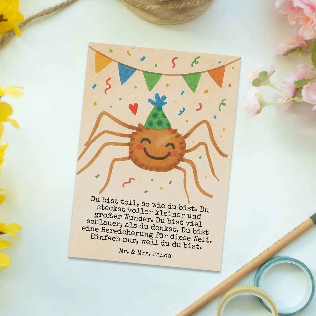 Postkarte Spinne Agathe Party Design Postkarte, Karte, Geschenkkarte, Grußkarte, Einladung, Ansichtskarte, Geburtstagskarte, Einladungskarte, Dankeskarte, Ansichtskarten, Einladung Geburtstag, Einladungskarten Geburtstag, Spinne Agathe, Spinne, Agathe, Videos, Merchandise, Selbstliebe, Wunder, Motivation, Glück