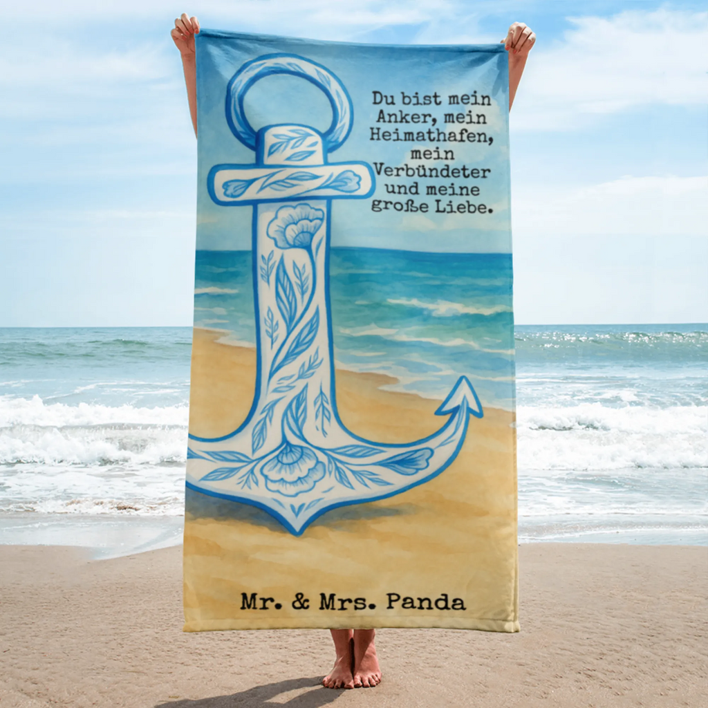 XL bath towel anchor Blue Design Handtuch, Badetuch, Duschtuch, Strandtuch, Saunatuch, Tiermotive, Gute Laune, lustige Sprüche, Tiere