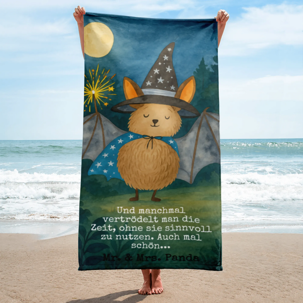 XL Badehandtuch Fledermaus Zauberer Design Handtuch, Badetuch, Duschtuch, Strandtuch, Saunatuch, Tiermotive, Gute Laune, lustige Sprüche, Tiere, Fledermaus, Fledermäuse, Zauberer, Magier, Frauen, reinsteigern