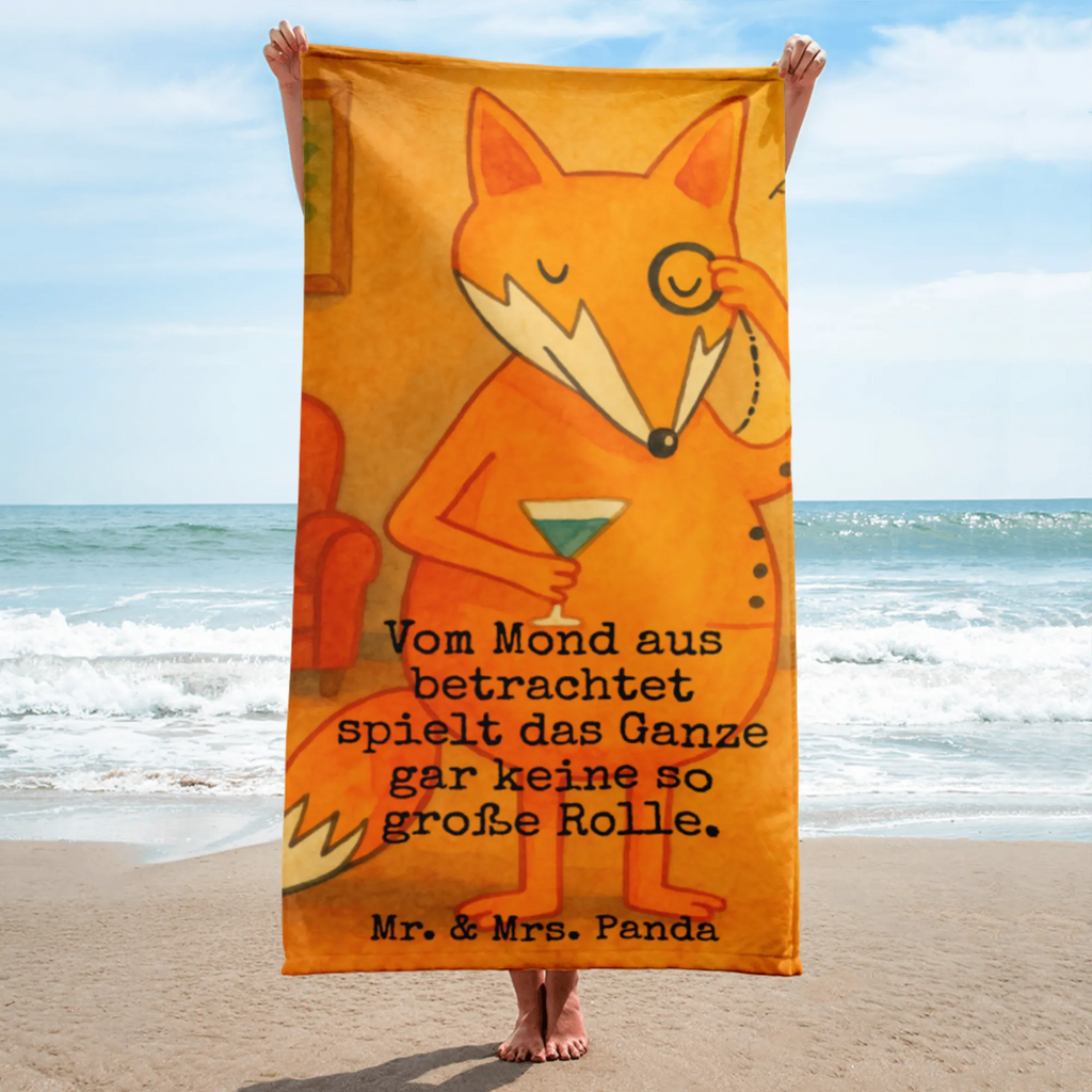 XL Badehandtuch Fuchs Lord Design Handtuch, Badetuch, Duschtuch, Strandtuch, Saunatuch, Fuchs, Füchse, tröstende Worte, Spruch lustig, Liebeskummer Geschenk, Motivation Spruch, Problemlösung