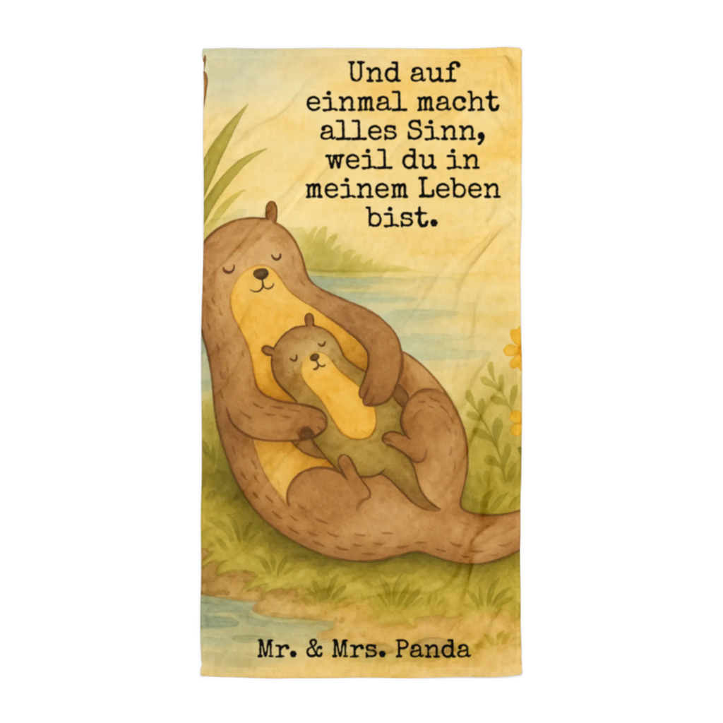 XL Badehandtuch Otter Kind Design Handtuch, Badetuch, Duschtuch, Strandtuch, Saunatuch, Otter, Fischotter, Seeotter, Otter Seeotter See Otter