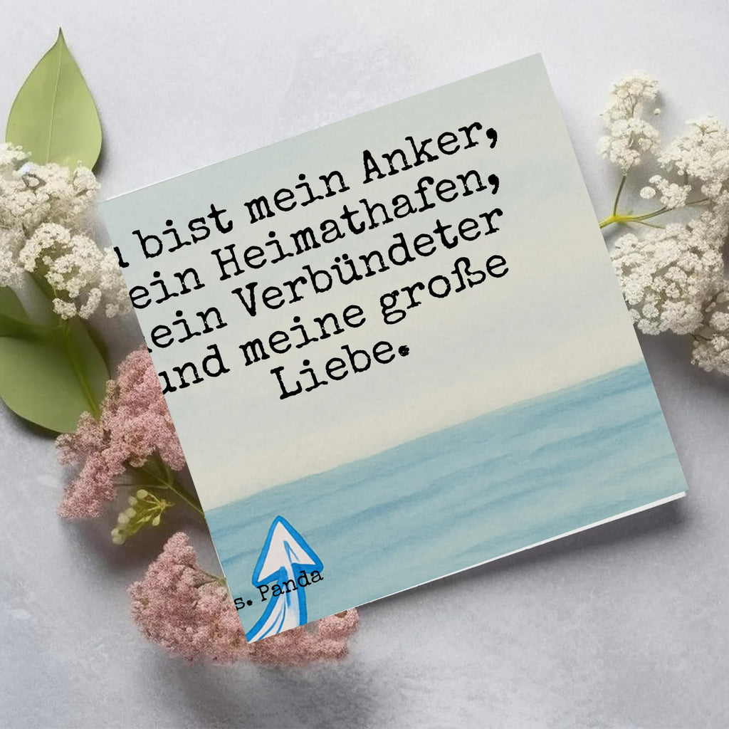 Deluxe Karte Anker Blau Design Karte, Grußkarte, Klappkarte, Einladungskarte, Glückwunschkarte, Hochzeitskarte, Geburtstagskarte, Hochwertige Grußkarte, Hochwertige Klappkarte, Tiermotive, Gute Laune, lustige Sprüche, Tiere