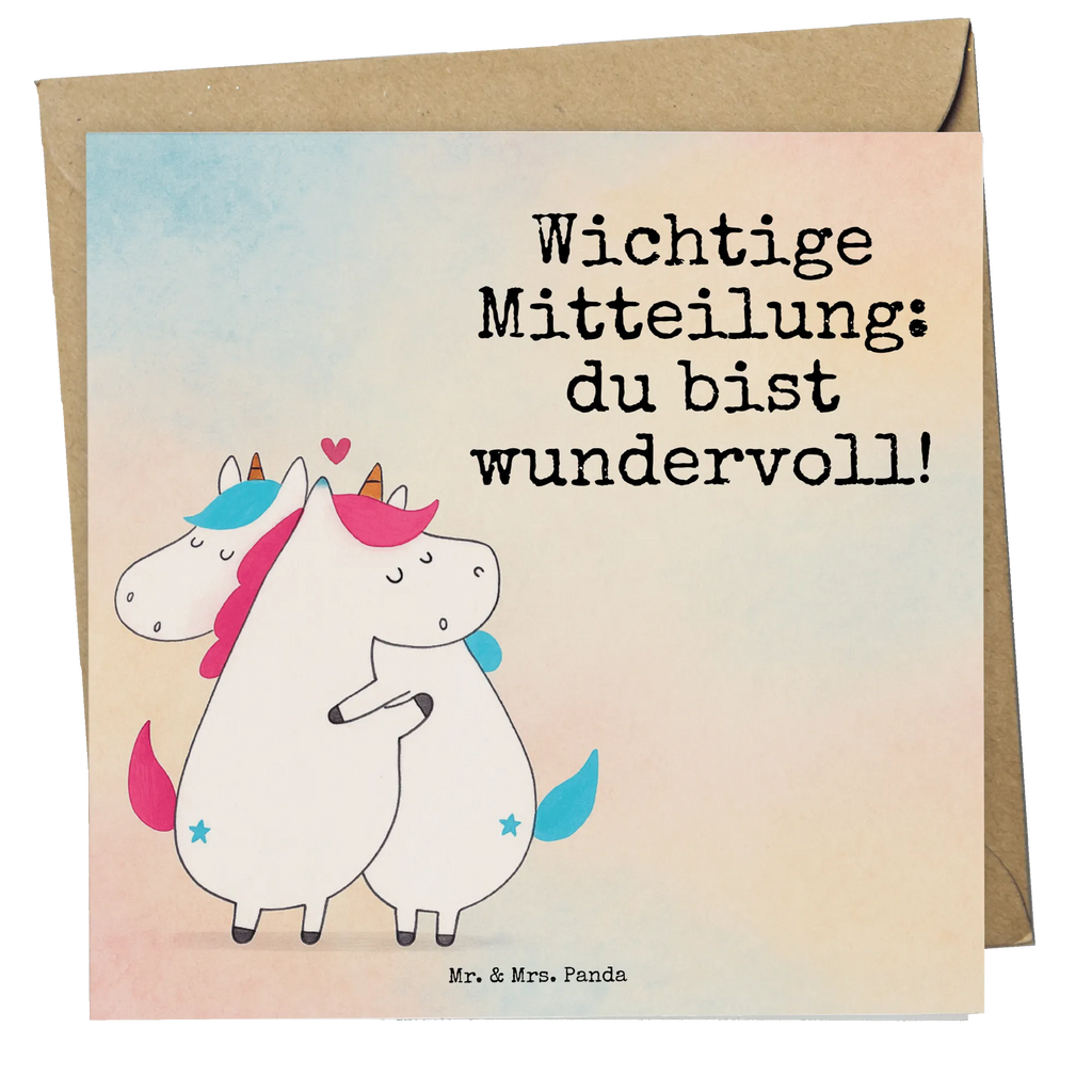 Deluxe Card unicorn communication Design Karte, Grußkarte, Klappkarte, Einladungskarte, Glückwunschkarte, Hochzeitskarte, Geburtstagskarte, Hochwertige Grußkarte, Hochwertige Klappkarte, Einhorn, Einhörner, Einhorn Deko, Unicorn, Valentinstag, Valentine, Liebe, Geschenk, Partner, Ehe, lustig, witzig, Spruch