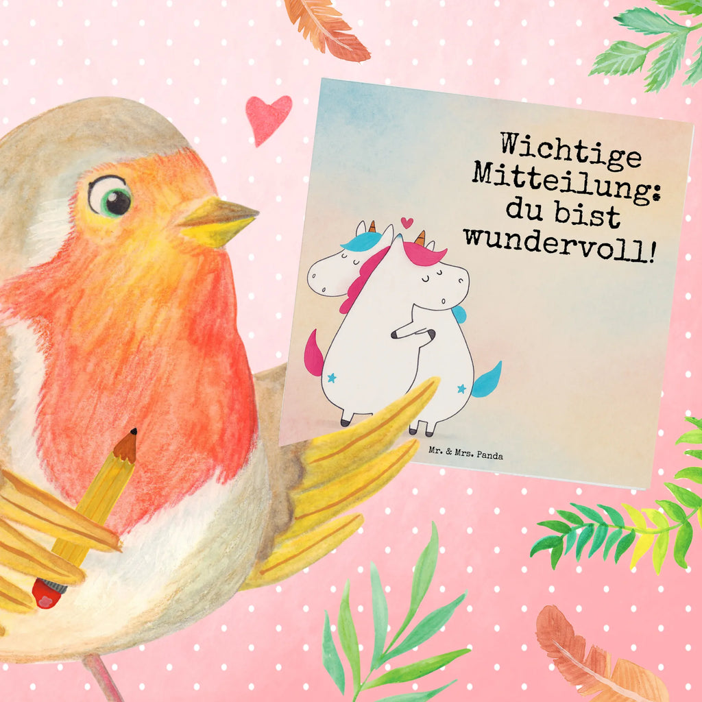 Deluxe Card unicorn communication Design Karte, Grußkarte, Klappkarte, Einladungskarte, Glückwunschkarte, Hochzeitskarte, Geburtstagskarte, Hochwertige Grußkarte, Hochwertige Klappkarte, Einhorn, Einhörner, Einhorn Deko, Unicorn, Valentinstag, Valentine, Liebe, Geschenk, Partner, Ehe, lustig, witzig, Spruch