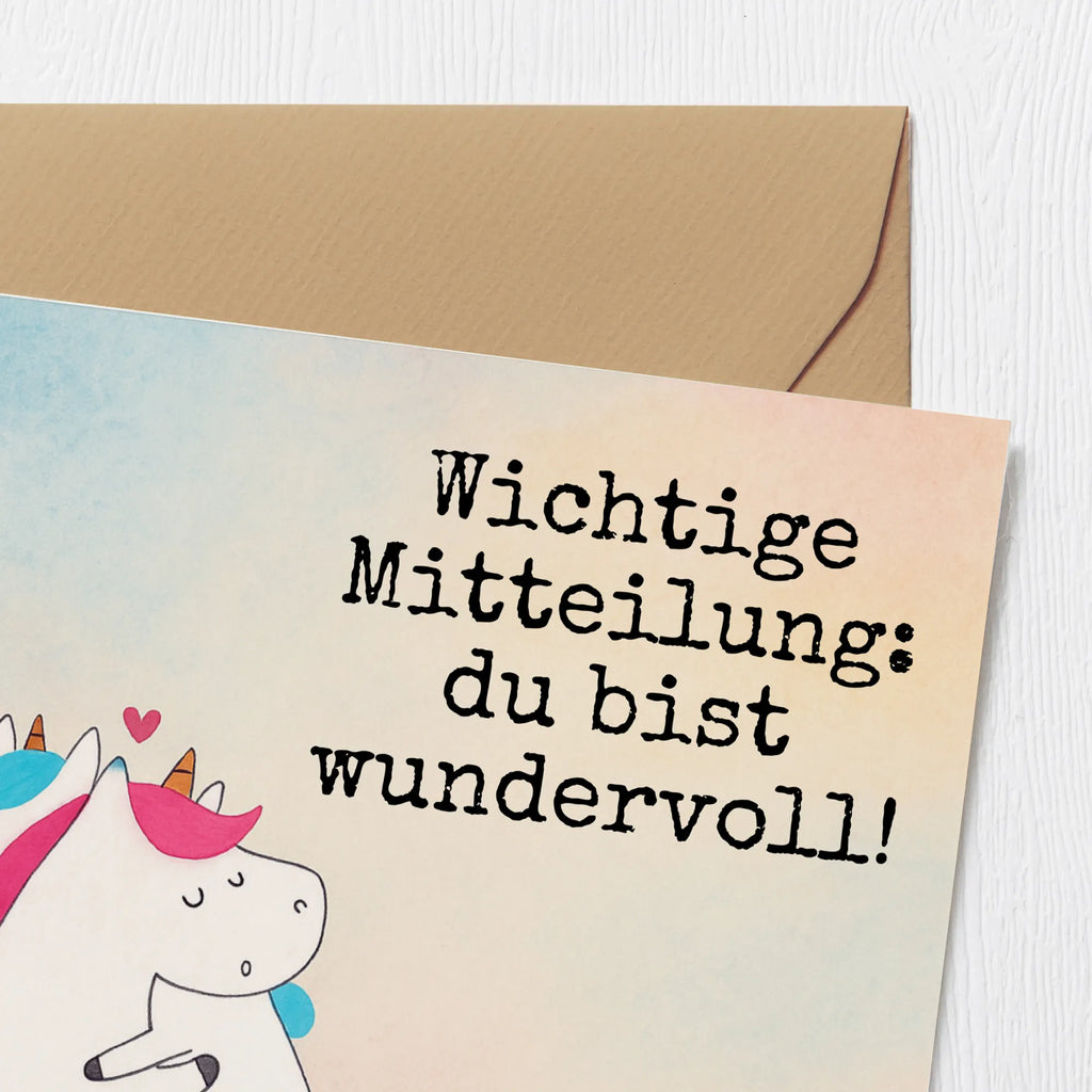 Deluxe Card unicorn communication Design Karte, Grußkarte, Klappkarte, Einladungskarte, Glückwunschkarte, Hochzeitskarte, Geburtstagskarte, Hochwertige Grußkarte, Hochwertige Klappkarte, Einhorn, Einhörner, Einhorn Deko, Unicorn, Valentinstag, Valentine, Liebe, Geschenk, Partner, Ehe, lustig, witzig, Spruch