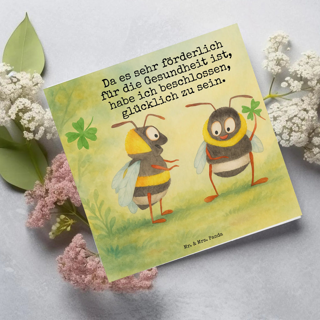 Deluxe Card bumblebees shamrock Design Karte, Grußkarte, Klappkarte, Einladungskarte, Glückwunschkarte, Hochzeitskarte, Geburtstagskarte, Hochwertige Grußkarte, Hochwertige Klappkarte, Tiermotive, Gute Laune, lustige Sprüche, Tiere, Hummel, Biene, Spruch positiv, Biene Deko, Spruch schön, glücklich sein, glücklich werden, Spruch fröhlich