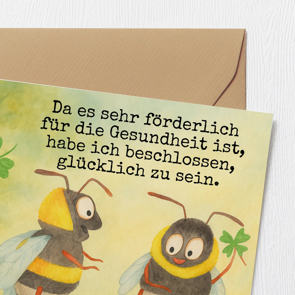 Deluxe Card bumblebees shamrock Design Karte, Grußkarte, Klappkarte, Einladungskarte, Glückwunschkarte, Hochzeitskarte, Geburtstagskarte, Hochwertige Grußkarte, Hochwertige Klappkarte, Tiermotive, Gute Laune, lustige Sprüche, Tiere, Hummel, Biene, Spruch positiv, Biene Deko, Spruch schön, glücklich sein, glücklich werden, Spruch fröhlich