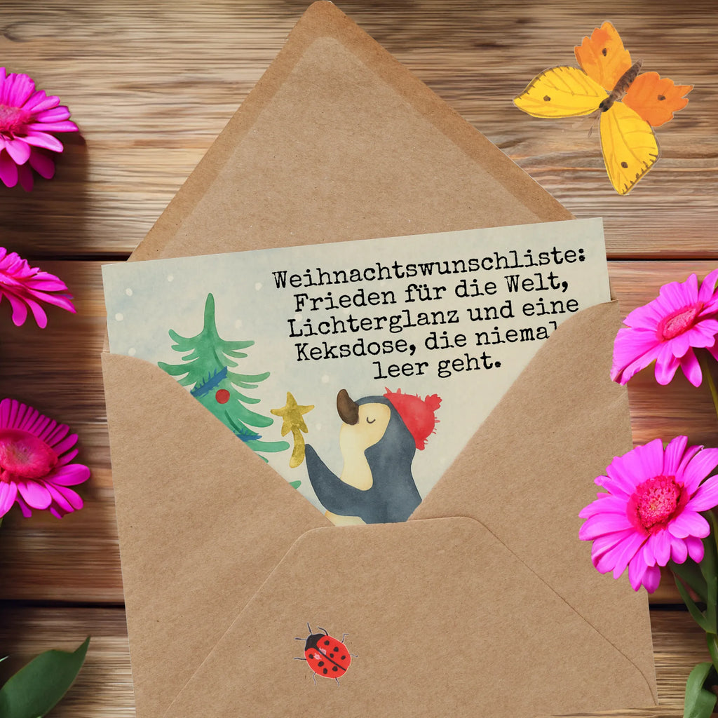 Deluxe Karte Pinguin Weihnachtsbaum Design Karte, Grußkarte, Klappkarte, Einladungskarte, Glückwunschkarte, Hochzeitskarte, Geburtstagskarte, Hochwertige Grußkarte, Hochwertige Klappkarte, Winter, Weihnachten, Weihnachtsdeko, Nikolaus, Advent, Heiligabend, Wintermotiv, Pinguin