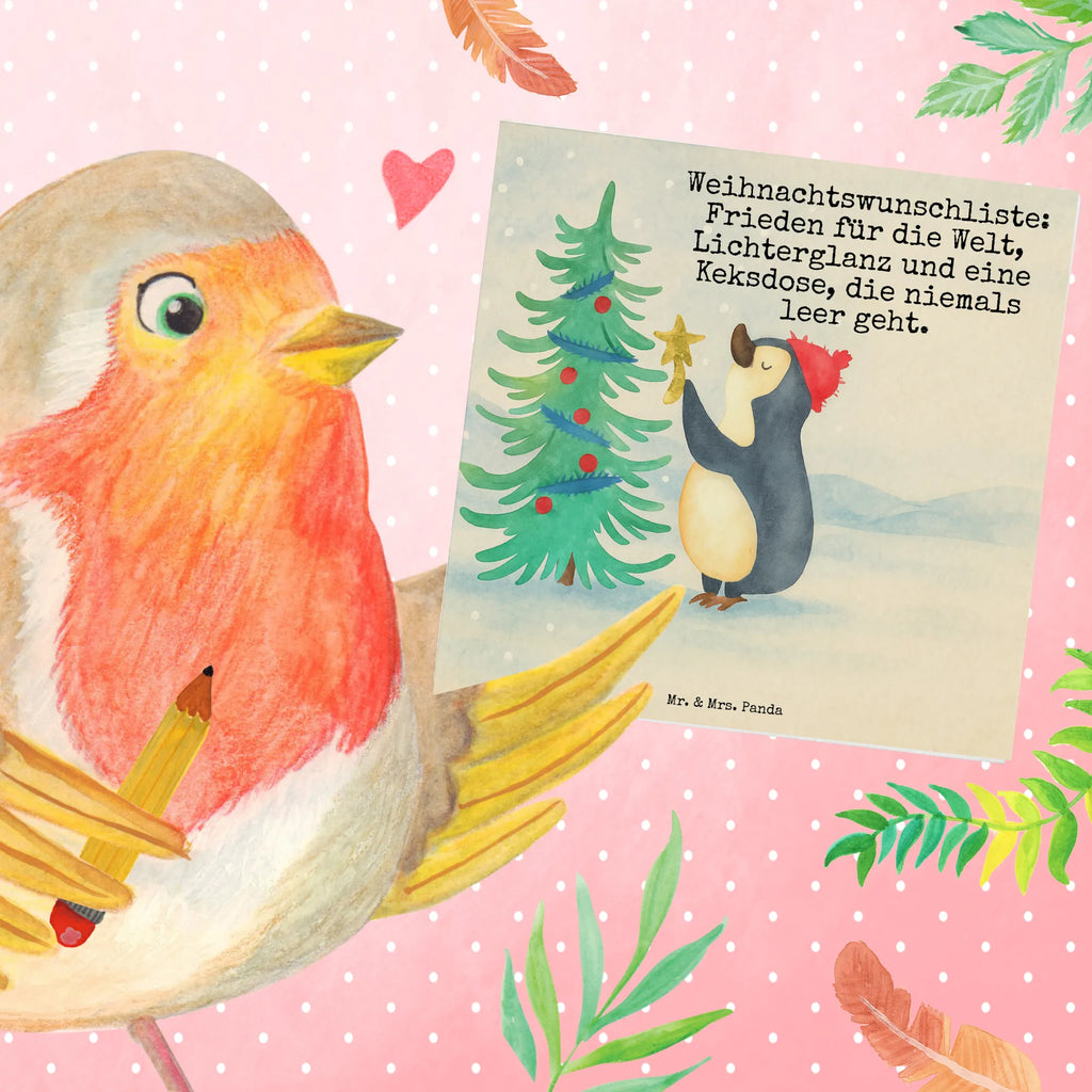 Deluxe Karte Pinguin Weihnachtsbaum Design Karte, Grußkarte, Klappkarte, Einladungskarte, Glückwunschkarte, Hochzeitskarte, Geburtstagskarte, Hochwertige Grußkarte, Hochwertige Klappkarte, Winter, Weihnachten, Weihnachtsdeko, Nikolaus, Advent, Heiligabend, Wintermotiv, Pinguin