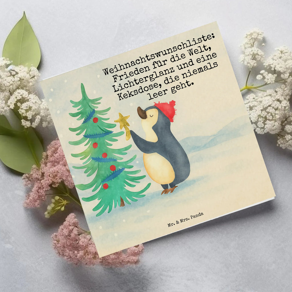 Deluxe Karte Pinguin Weihnachtsbaum Design Karte, Grußkarte, Klappkarte, Einladungskarte, Glückwunschkarte, Hochzeitskarte, Geburtstagskarte, Hochwertige Grußkarte, Hochwertige Klappkarte, Winter, Weihnachten, Weihnachtsdeko, Nikolaus, Advent, Heiligabend, Wintermotiv, Pinguin