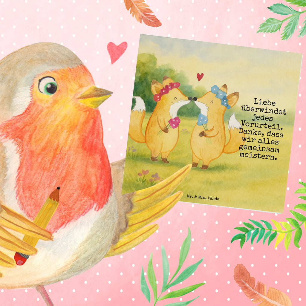 Deluxe Karte Füchse Lesbian Pride Design Karte, Grußkarte, Klappkarte, Einladungskarte, Glückwunschkarte, Hochzeitskarte, Geburtstagskarte, Hochwertige Grußkarte, Hochwertige Klappkarte, Hochzeit, Hochzeitsgeschenk, Ehe, Hochzeitsfeier, Trauung, Trauungsgeschenk, Verlobungsfeier, Verlobungsgeschenk, Hochzeitsgeschenkideen, Hochzeitsgeschenke für Brautpaar