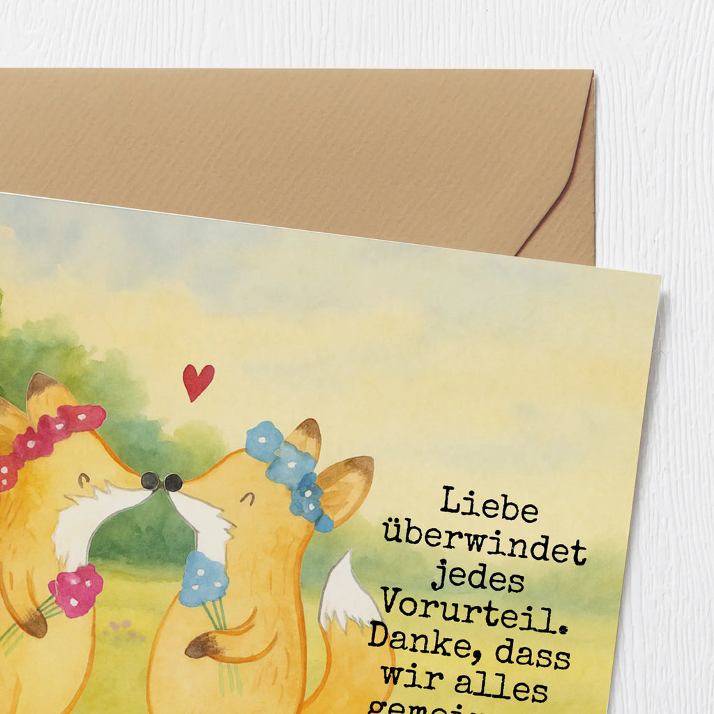 Deluxe Karte Füchse Lesbian Pride Design Karte, Grußkarte, Klappkarte, Einladungskarte, Glückwunschkarte, Hochzeitskarte, Geburtstagskarte, Hochwertige Grußkarte, Hochwertige Klappkarte, Hochzeit, Hochzeitsgeschenk, Ehe, Hochzeitsfeier, Trauung, Trauungsgeschenk, Verlobungsfeier, Verlobungsgeschenk, Hochzeitsgeschenkideen, Hochzeitsgeschenke für Brautpaar
