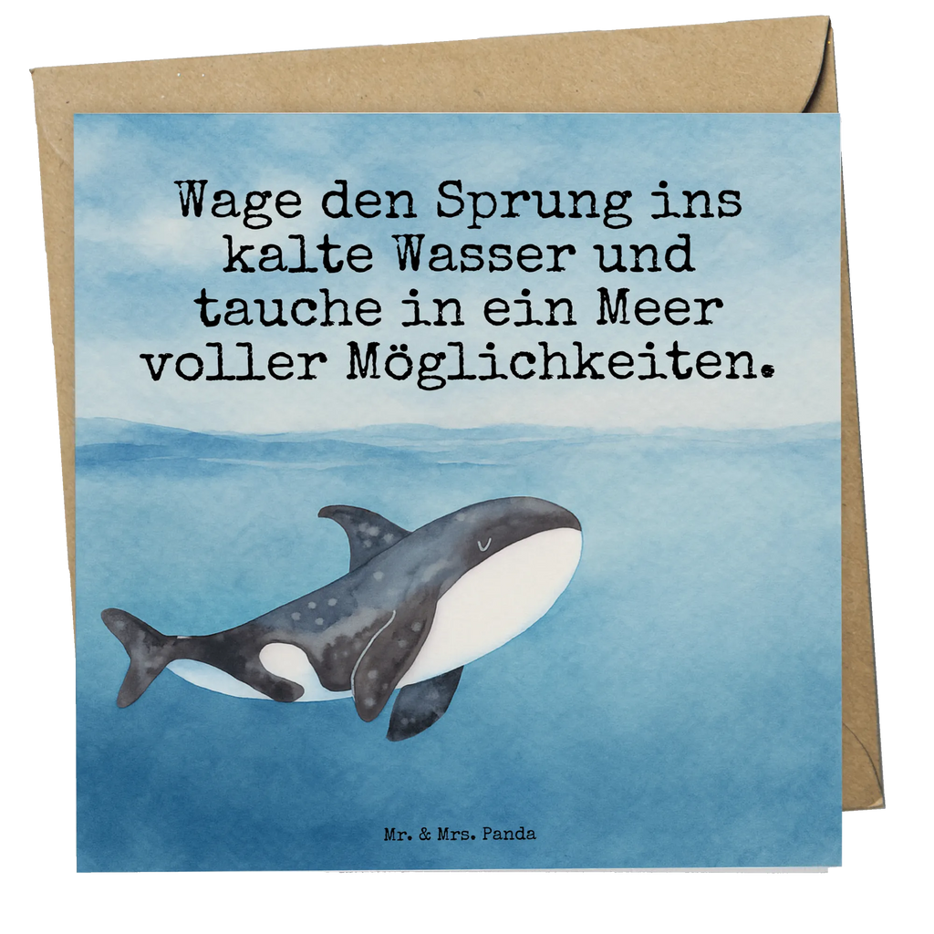 Deluxe Karte Orca Design Karte, Grußkarte, Klappkarte, Einladungskarte, Glückwunschkarte, Hochzeitskarte, Geburtstagskarte, Hochwertige Grußkarte, Hochwertige Klappkarte, Meerestiere, Meer, Urlaub, Orca, Orcas, Killerwal, Wal, Möglichkeiten, Büro, Arbeit, Motivation, Selbstliebe, Neustart, Startup