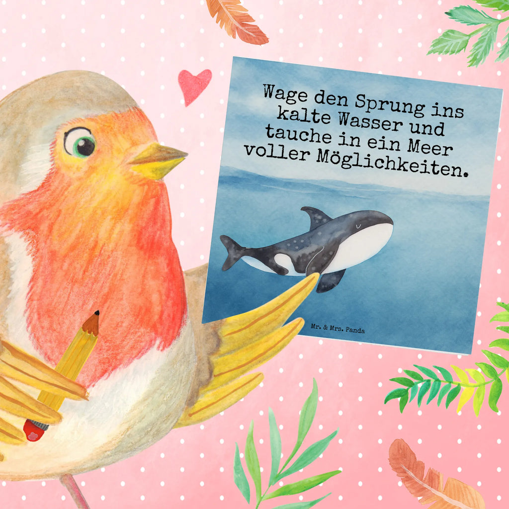 Deluxe Karte Orca Design Karte, Grußkarte, Klappkarte, Einladungskarte, Glückwunschkarte, Hochzeitskarte, Geburtstagskarte, Hochwertige Grußkarte, Hochwertige Klappkarte, Meerestiere, Meer, Urlaub, Orca, Orcas, Killerwal, Wal, Möglichkeiten, Büro, Arbeit, Motivation, Selbstliebe, Neustart, Startup