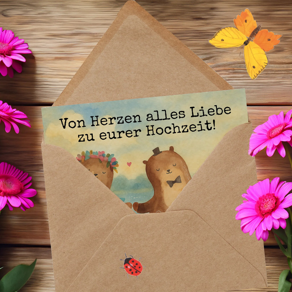 Deluxe Karte Hochzeit Otter Design Karte, Grußkarte, Klappkarte, Einladungskarte, Glückwunschkarte, Hochzeitskarte, Geburtstagskarte, Hochwertige Grußkarte, Hochwertige Klappkarte, Hochzeit, Hochzeitsgeschenk, Ehe, Hochzeitsfeier, Trauung, Trauungsgeschenk, Verlobungsfeier, Verlobungsgeschenk, Hochzeitsgeschenkideen, Hochzeitsgeschenke für Brautpaar, Hochzeitstag, Geschenk zur Hochzeit