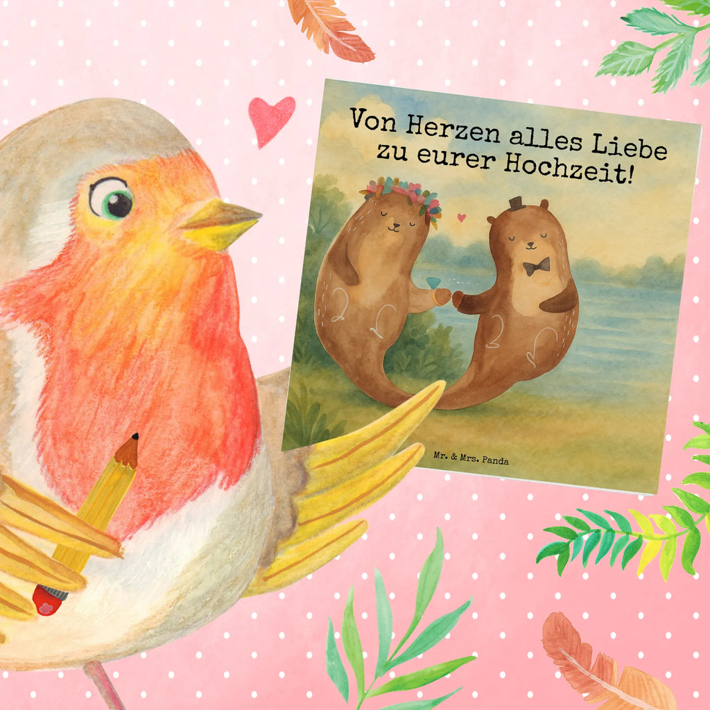 Deluxe Karte Hochzeit Otter Design Karte, Grußkarte, Klappkarte, Einladungskarte, Glückwunschkarte, Hochzeitskarte, Geburtstagskarte, Hochwertige Grußkarte, Hochwertige Klappkarte, Hochzeit, Hochzeitsgeschenk, Ehe, Hochzeitsfeier, Trauung, Trauungsgeschenk, Verlobungsfeier, Verlobungsgeschenk, Hochzeitsgeschenkideen, Hochzeitsgeschenke für Brautpaar, Hochzeitstag, Geschenk zur Hochzeit