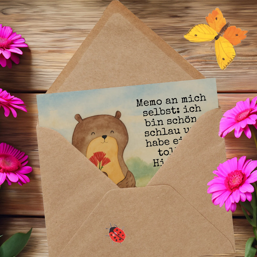 Deluxe Karte Otter Blumenstrauß Design Karte, Grußkarte, Klappkarte, Einladungskarte, Glückwunschkarte, Hochzeitskarte, Geburtstagskarte, Hochwertige Grußkarte, Hochwertige Klappkarte, Otter, Fischotter, Seeotter, Otter Seeotter See Otter