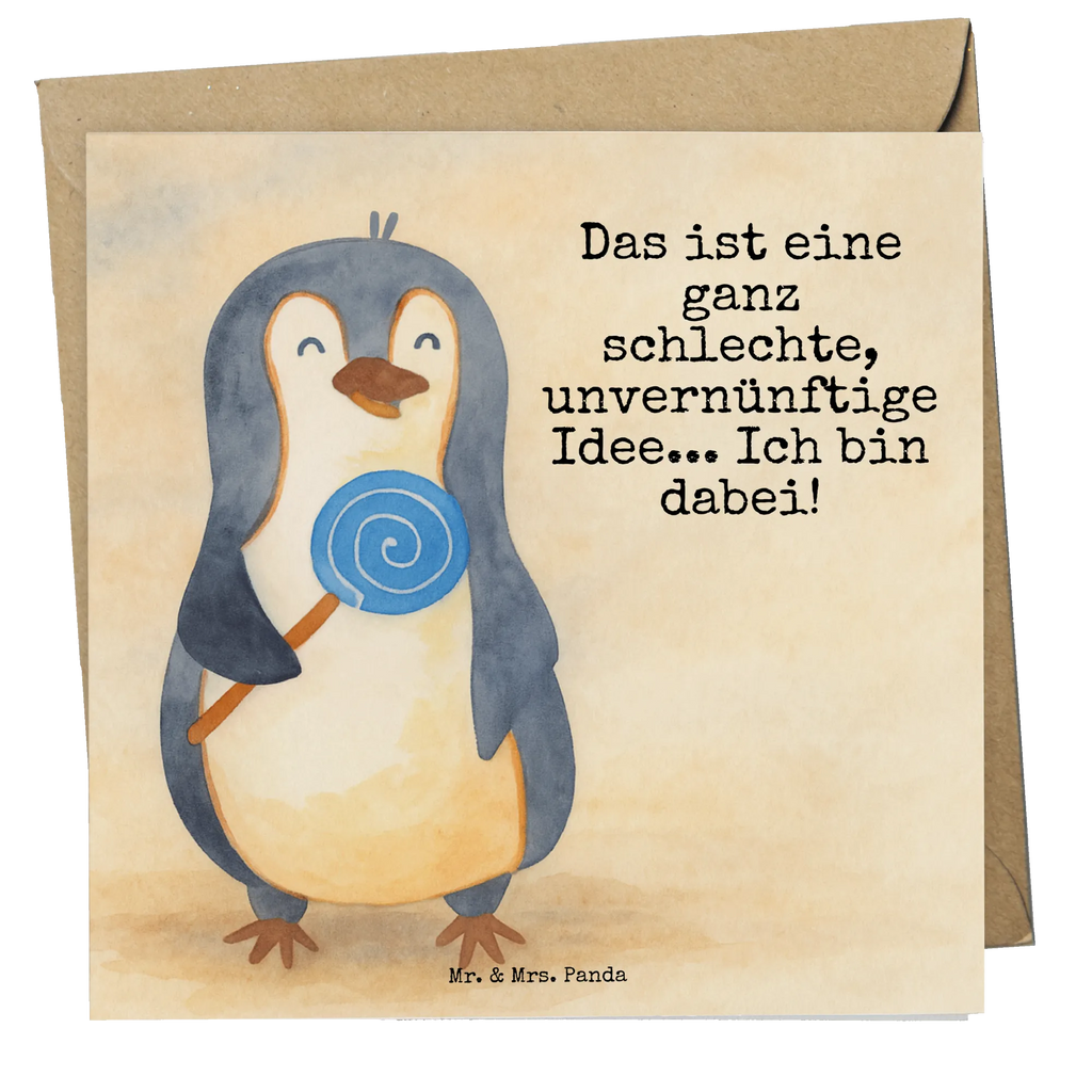 Karta Deluxe pingwin lizak Design Karte, Grußkarte, Klappkarte, Einladungskarte, Glückwunschkarte, Hochzeitskarte, Geburtstagskarte, Hochwertige Grußkarte, Hochwertige Klappkarte, Pinguin, Pinguine, Lolli, Süßigkeiten, Blödsinn, Spruch, Rebell, Gauner, Ganove, Rabauke