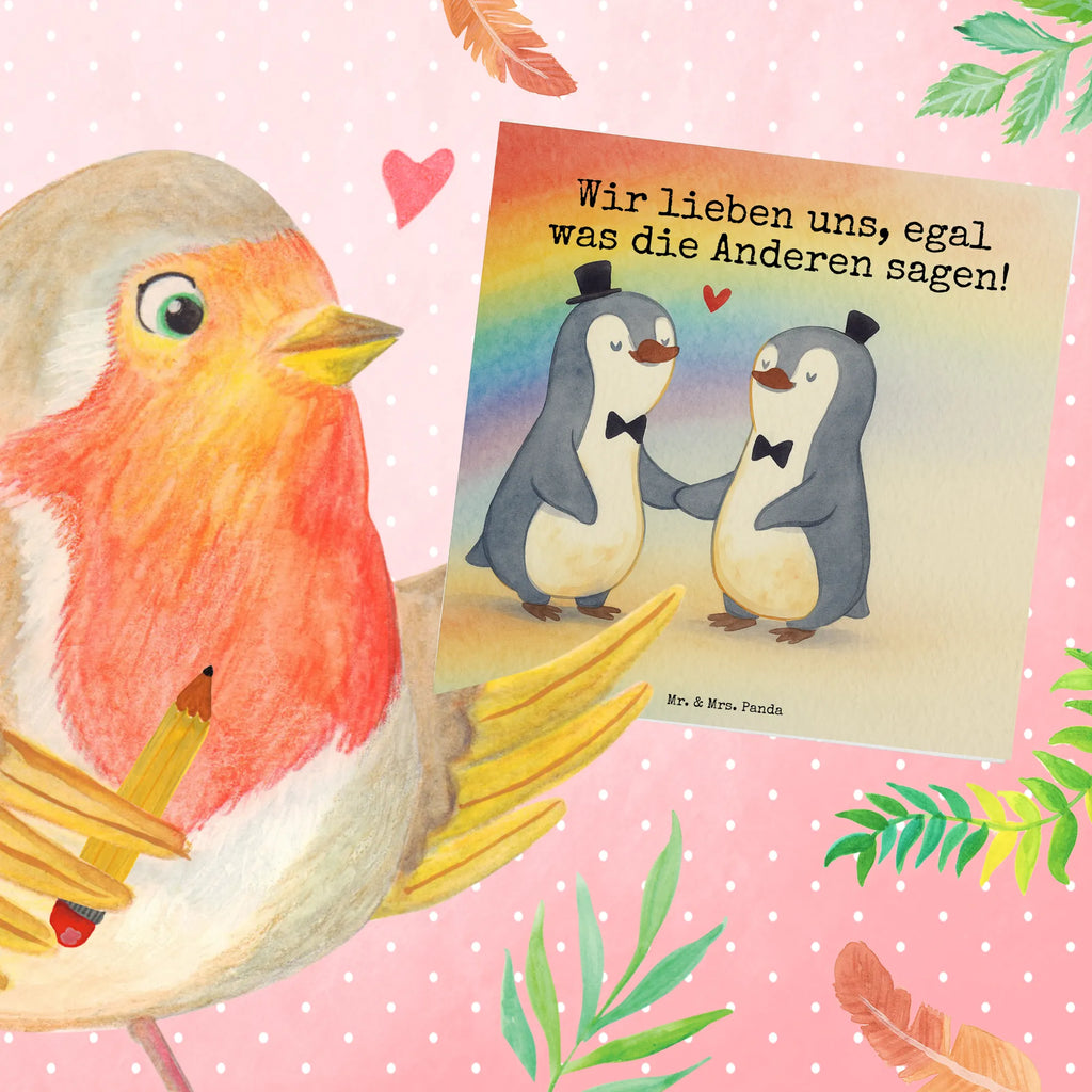 Deluxe Karte Pinguine Gay Pride Design Karte, Grußkarte, Klappkarte, Einladungskarte, Glückwunschkarte, Hochzeitskarte, Geburtstagskarte, Hochwertige Grußkarte, Hochwertige Klappkarte, Hochzeit, Hochzeitsgeschenk, Ehe, Hochzeitsfeier, Trauung, Trauungsgeschenk, Verlobungsfeier, Verlobungsgeschenk, Hochzeitsgeschenkideen, Hochzeitsgeschenke für Brautpaar