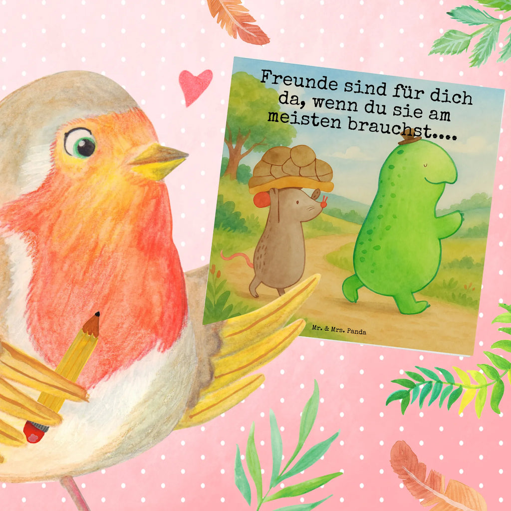 Deluxe Karte Schildkröte Maus Design Karte, Grußkarte, Klappkarte, Einladungskarte, Glückwunschkarte, Hochzeitskarte, Geburtstagskarte, Hochwertige Grußkarte, Hochwertige Klappkarte, Schildkröte, Maus, Freunde, Freundinnen, beste Freunde, beste Freundinnen