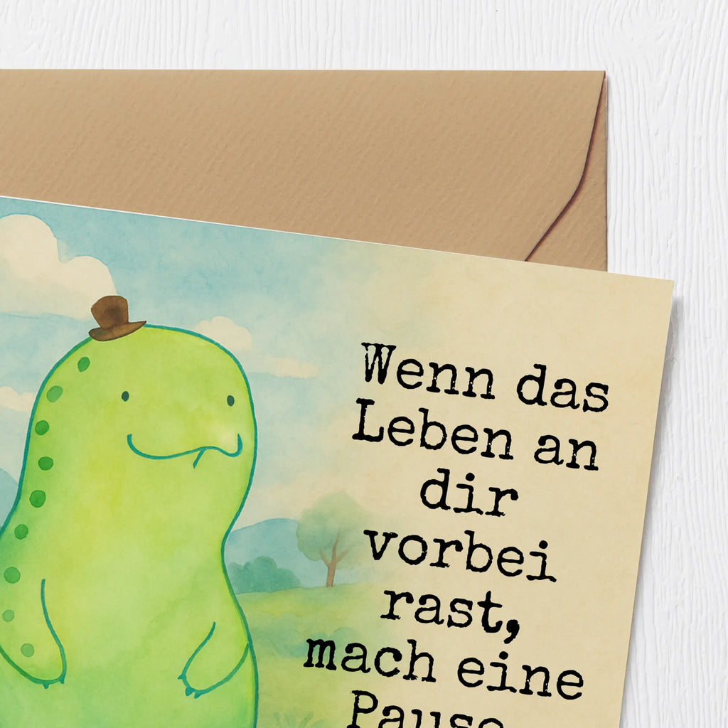 Deluxe Card tortoise Break Design Glückwunschkarte, Klappkarte, Hochwertige Klappkarte, Karte, Grußkarte, Einladungskarte, Hochwertige Grußkarte, Geburtstagskarte, Hochzeitskarte, Schildkröte, Achtsamkeit, achtsam, Entschleunigen