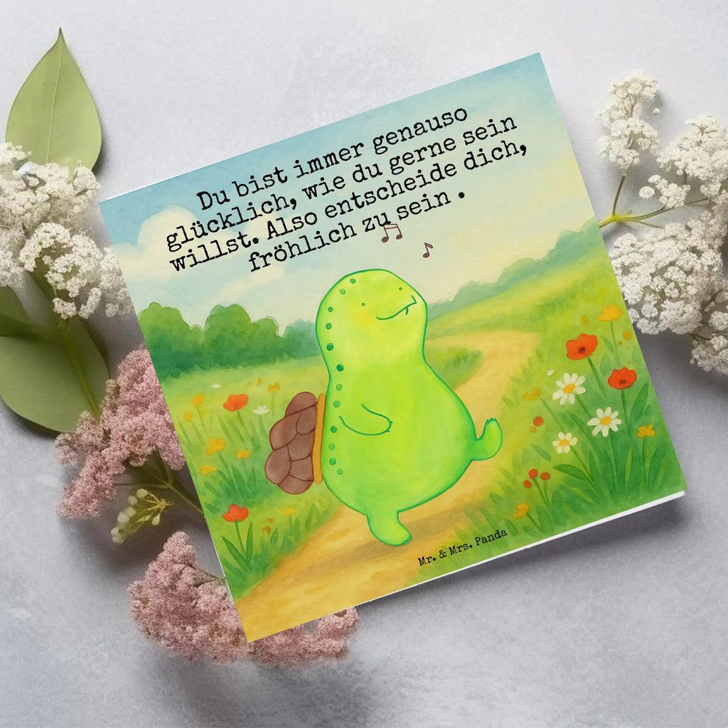 Deluxe Karte Schildkröte Pfeifen Design Karte, Grußkarte, Klappkarte, Einladungskarte, Glückwunschkarte, Hochzeitskarte, Geburtstagskarte, Hochwertige Grußkarte, Hochwertige Klappkarte, Schildkröte, Schildi, Schildkröten, fröhlich, Glück, Motivation, Lebensfreude, Depression, Trennung, Neuanfang