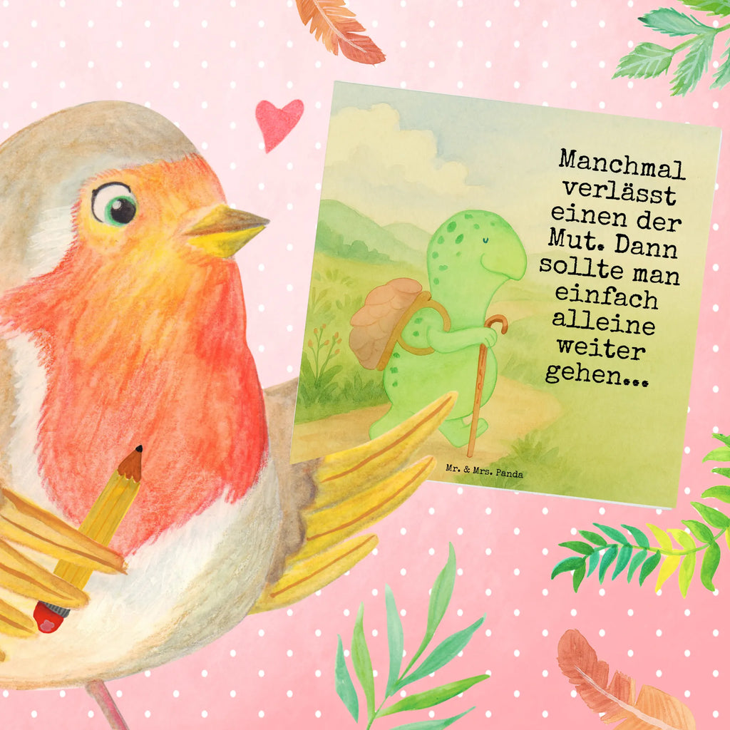 Deluxe Karte Schildkröte Wanderer Design Karte, Grußkarte, Klappkarte, Einladungskarte, Glückwunschkarte, Hochzeitskarte, Geburtstagskarte, Hochwertige Grußkarte, Hochwertige Klappkarte, Schildkröte, Schildkröten, Motivation, Motivationsspruch, Motivationssprüche, Neuanfang