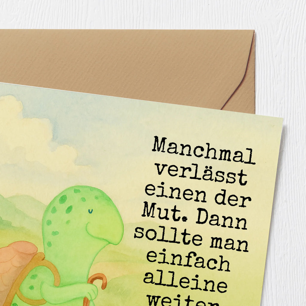 Deluxe Karte Schildkröte Wanderer Design Karte, Grußkarte, Klappkarte, Einladungskarte, Glückwunschkarte, Hochzeitskarte, Geburtstagskarte, Hochwertige Grußkarte, Hochwertige Klappkarte, Schildkröte, Schildkröten, Motivation, Motivationsspruch, Motivationssprüche, Neuanfang