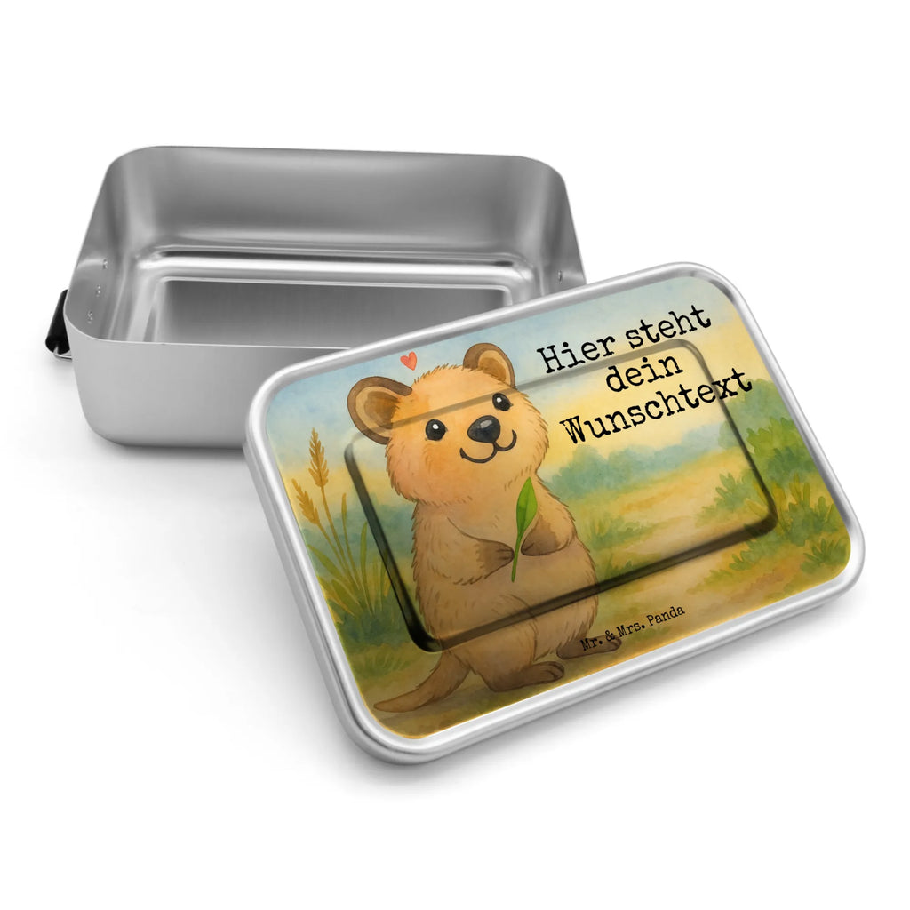 Personalisierte Metall Brotdose Quokka Happy Design Brotdose, Geschenk mit Namen, Brotbox, Brotdose mit Namen, Schule, Uni, Brotbox mit Namen, Kindergarten, Tiermotive, Gute Laune, lustige Sprüche, Tiere, Quokka, Verschieben, Aufschieberitis, Dinge erledigen, Lustiger Spruch, Niedliches Tier