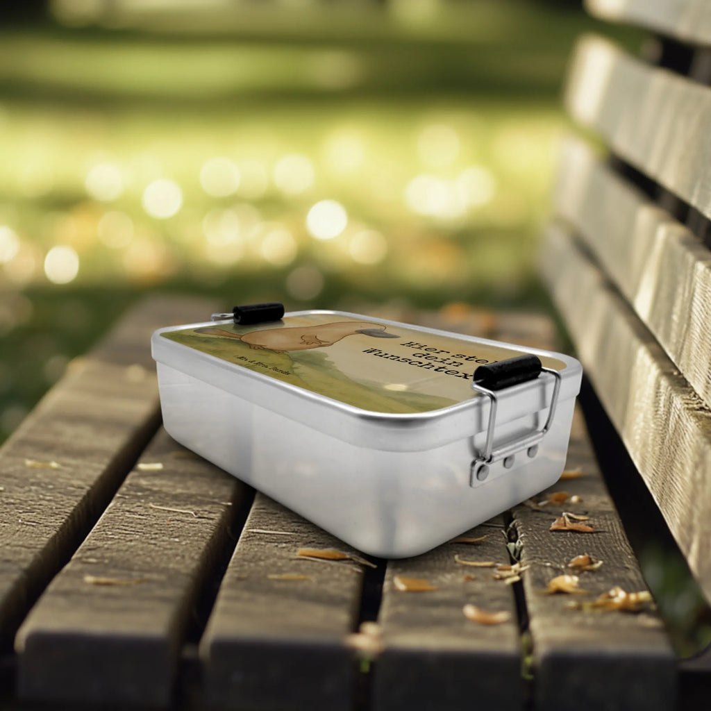 Spersonalizowany metalowy pojemnik na lunch dziobak Odwaga Design Brotdose, Brotbox mit Namen, Brotdose mit Namen, Brotbox, Uni, Geschenk mit Namen, Schule, Kindergarten, Meerestiere, Meer, Urlaub, Motivation, Mut, Schnabeltier, Arbeit, mutig, Neustart, Schnabeltiere, Raodtrip, Lebensweisheit, Büro, Training, Neuanfang, Weltreise