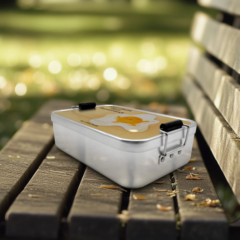 Personalisierte Metall Brotdose Spiegelei Ei Design Brotdose, Brotbox, Brotbox mit Namen, Brotdose mit Namen, Geschenk mit Namen, Schule, Uni, Kindergarten, Tiermotive, Gute Laune, lustige Sprüche, Tiere, Ei, Spiegelei, Tag, Schön, Glücklich, Liebe