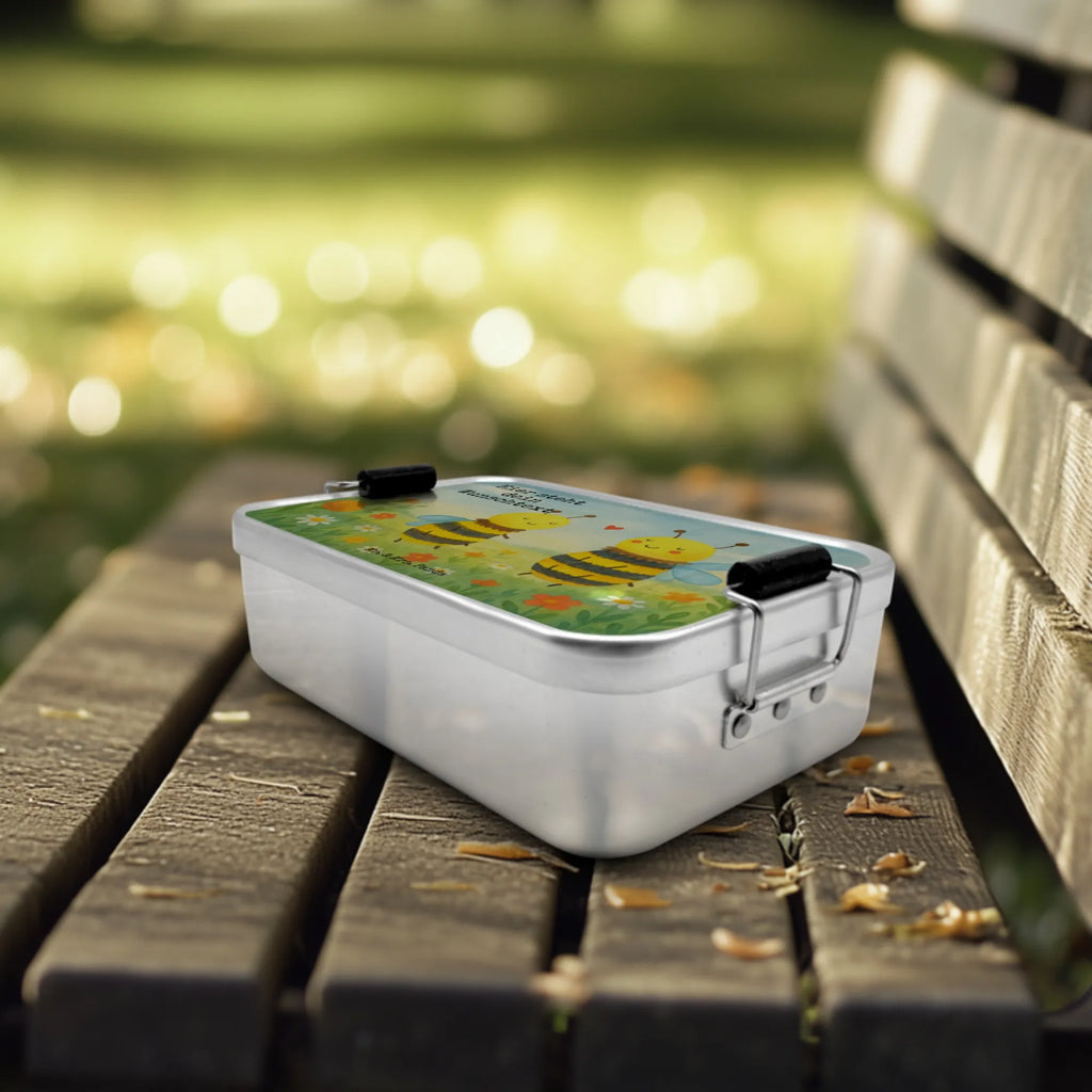 Personalisierte Metall Brotdose Biene Verliebt Design Brotdose, Geschenk mit Namen, Uni, Brotbox mit Namen, Schule, Brotdose mit Namen, Brotbox, Kindergarten, Biene, Wespe, Hummel