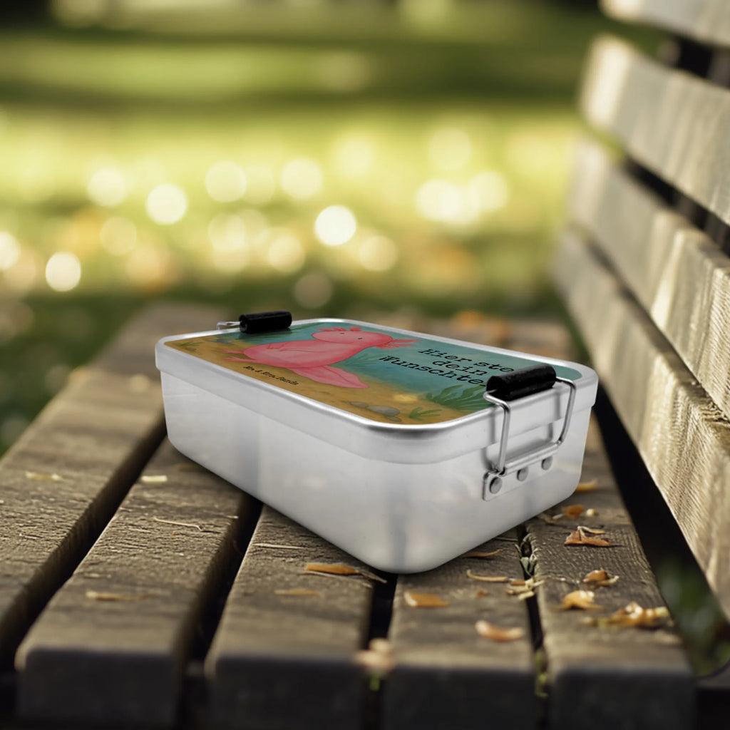 Personalized Metal Lunch Box axolotl zero Design Brotbox, Geschenk mit Namen, Uni, Brotdose mit Namen, Brotdose, Brotbox mit Namen, Schule, Kindergarten, Axolotl, Molch, vergnügt, zufrieden, Freundin, Axolot, Weisheit, fröhlich, Lebensstil, Lebensweisheit, Liebe