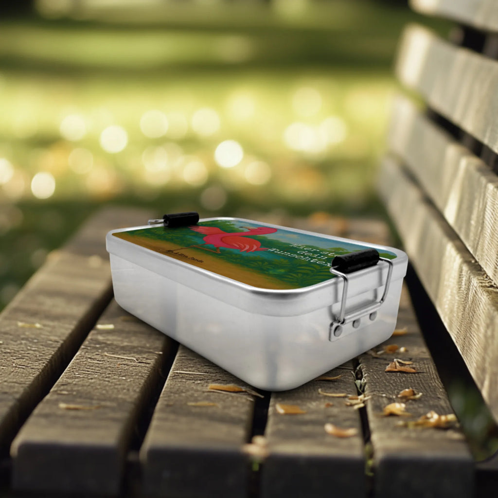 Personalized Metal Lunch Box flamingo yoga Design Brotbox mit Namen, Brotbox, Brotdose, Schule, Brotdose mit Namen, Uni, Kindergarten, Geschenk mit Namen, Flamingo, Aufregen, Entspannung, Yoga, Vogel, Tiefenentspannung, Namaste, Yoga-Übung, Ärger, Achtsamkeit