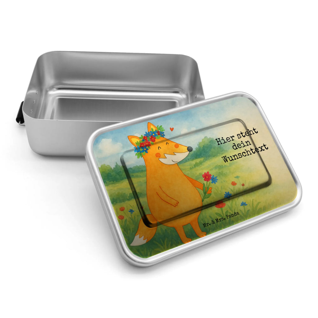 Personalized Metal Lunch Box Fox Flower Design Kindergarten, Schule, Brotbox mit Namen, Brotdose, Geschenk mit Namen, Brotdose mit Namen, Brotbox, Uni, Fuchs, Blumenmädchen, Motivation, Liebe, ich, Blume, mich, Freude, Freundinnen, Liebesbeweis, Freundin, Füchse, Selbstliebe, Blumen, Fuchsmädchen, Fox