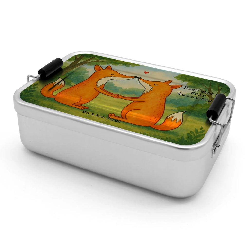 Personalisierte Metall Brotdose Füchse Liebe Design Brotbox, Kindergarten, Schule, Brotdose mit Namen, Uni, Brotdose, Geschenk mit Namen, Brotbox mit Namen, Fuchs, Liebesbeweis, Liebespaar, Fox, Ehefrau, Füchse, Freund, Ehe, Liebe, Ehemann, Partner, Verlobte, Paar, Freundin
