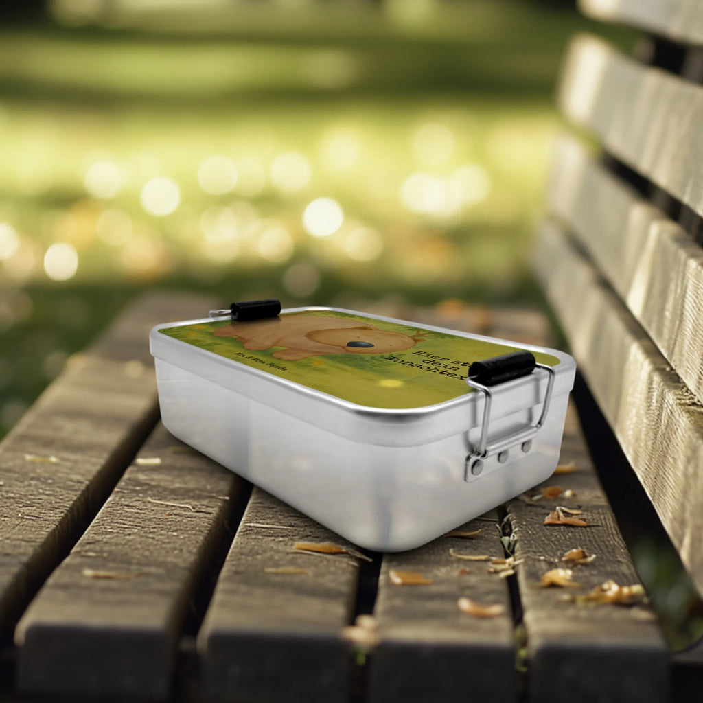Personalized Metal Lunch Box Wombat Design Geschenk mit Namen, Brotbox, Brotdose mit Namen, Kindergarten, Uni, Brotbox mit Namen, Schule, Brotdose, Tiermotive, Gute Laune, lustige Sprüche, Tiere, Das Leben ist schön, Australien, Motivation, Spruch, Wombat