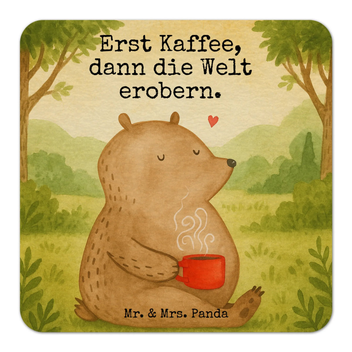 Coaster bear Coffee Design teddy bear, cuddly toy, morning routine, save the world, bears, good morning, conquer the world